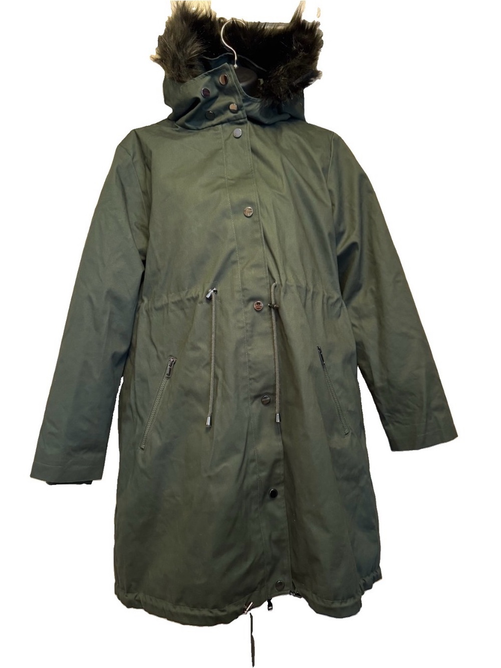 NWT Seraphine Zorah 3-in-1 Down Lined Maternity Parka Coat Khaki Green US 4 READ